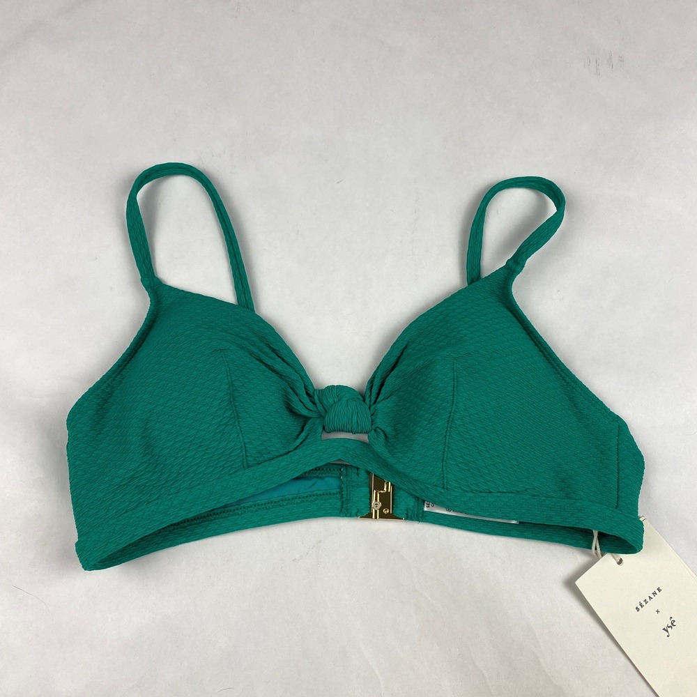 NWT Sézane x Ysé Bikini Top Women's Size‎ 8 Green
